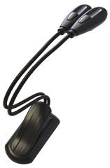 Music Stand Light Clip-On With Dual LED Lamps
